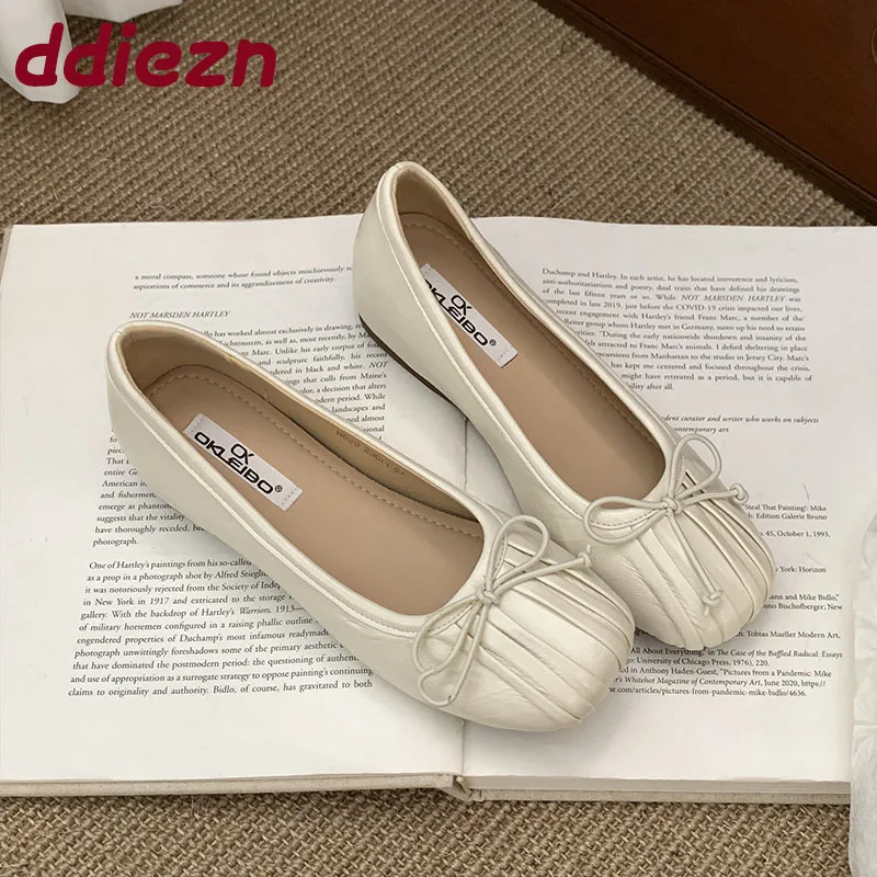 

Новая модная женская обувь без шнуровки на плоской подошве с узлом-бабочкой, женская обувь с круглым носком, увеличивающая рост, женская обувь на плоской подошве