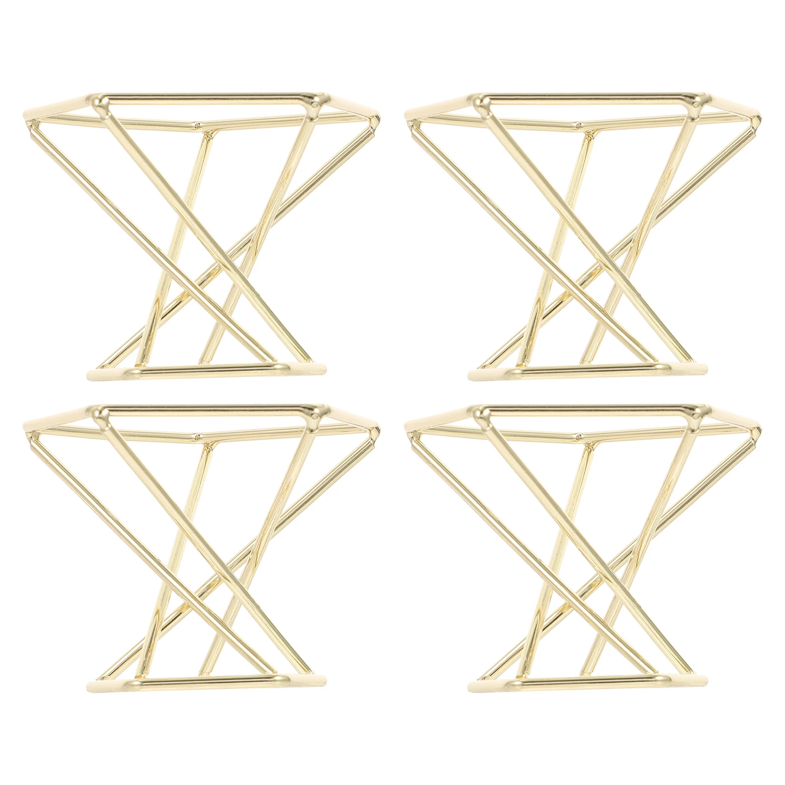 

4 pcs Metal Plant Stands Air Plant Holder Shelves Display Rack for Tillandsia Artificial Flowers Home Office Decor