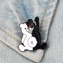 Danganronpa-insignia creativa Monokuma, accesorios para ropa, broche, Pin, mochila, disfraz de Cosplay, decoración, oso lindo, insignia de Robot