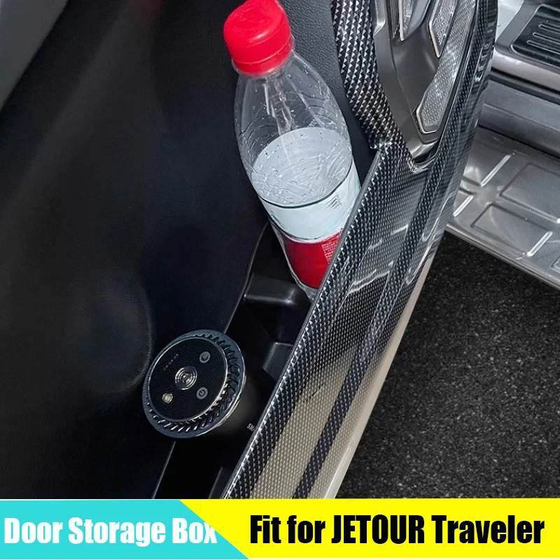 Car Door Storage Box Suitable for JETOUR Traveler T2 2023+ Modified Car Rear Door Slot TPE Storage Pad Car Interior Parts