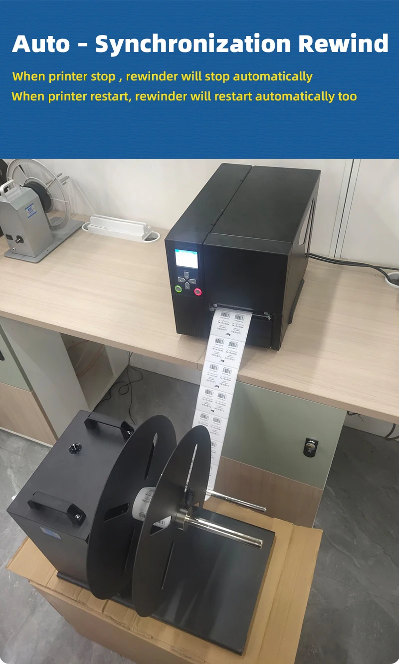 إعادة لف الملصقات الخارجية لطابعة الباركود طابعة ملونة A9 ماكينة لف الملصقات الأوتوماتيكية 360 مللي متر ماكينة لف سطح الطاولة