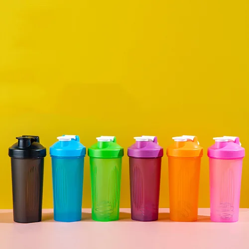 체육관 피트니스 스포츠용 누출 방지 물병, 단백질 분말 셰이커 컵, 600ml