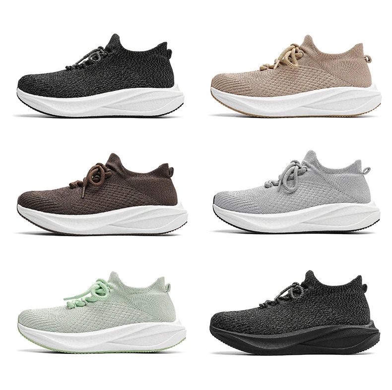Neue, gepolsterte Laufschuhe für Herren, geeignet für schwere Läufer, mit Schnürung, Sport- und Freizeitmodelle für Damen, rutschfeste Outdoor-Sportschuhe, Herren-Sneaker. – Detail 10