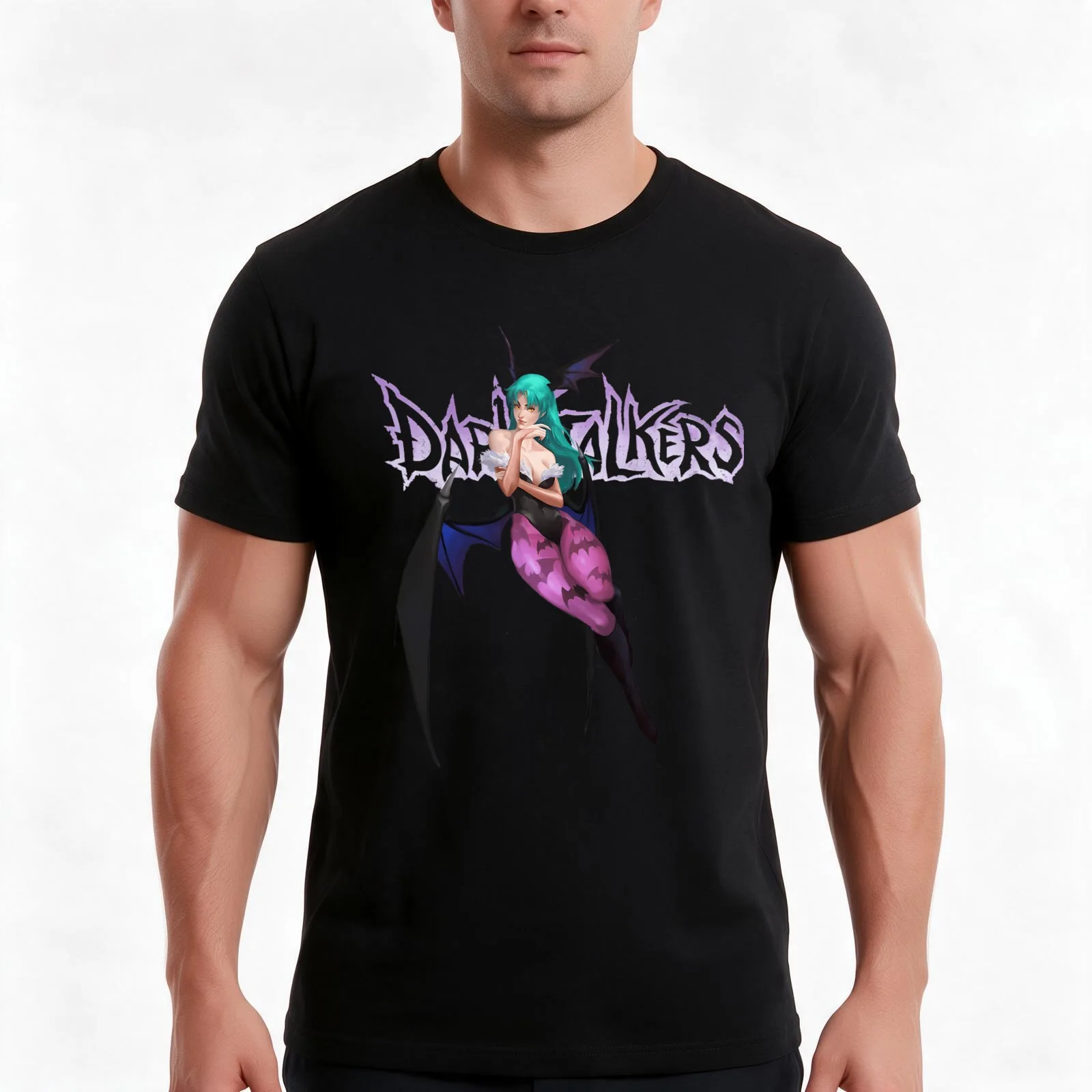 Morrigan Aensland T-Shirt Summer Casual Cotton Tee Oversized Streetwear Tops Vintage Graphic Print Loose Fit Short Sleeve