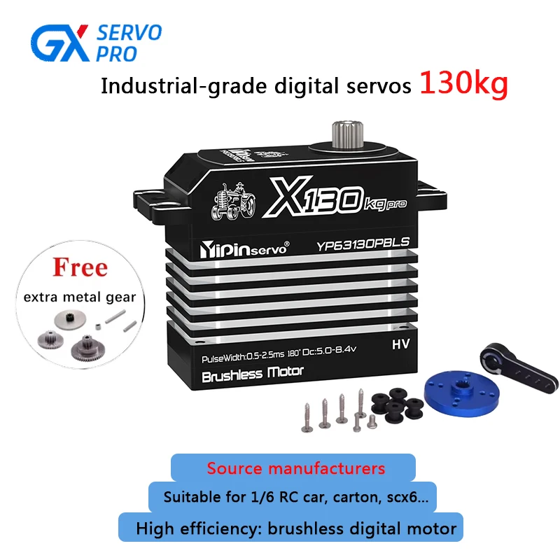 YP 100 กก.120 กก.130 กก.150 กกแรงบิดสูงBrushless Digital Servomotorสําหรับ 1/6 RC Track Car,SCX6,แขนหุ่นยนต์,อุปกรณ์อัตโนมัติ