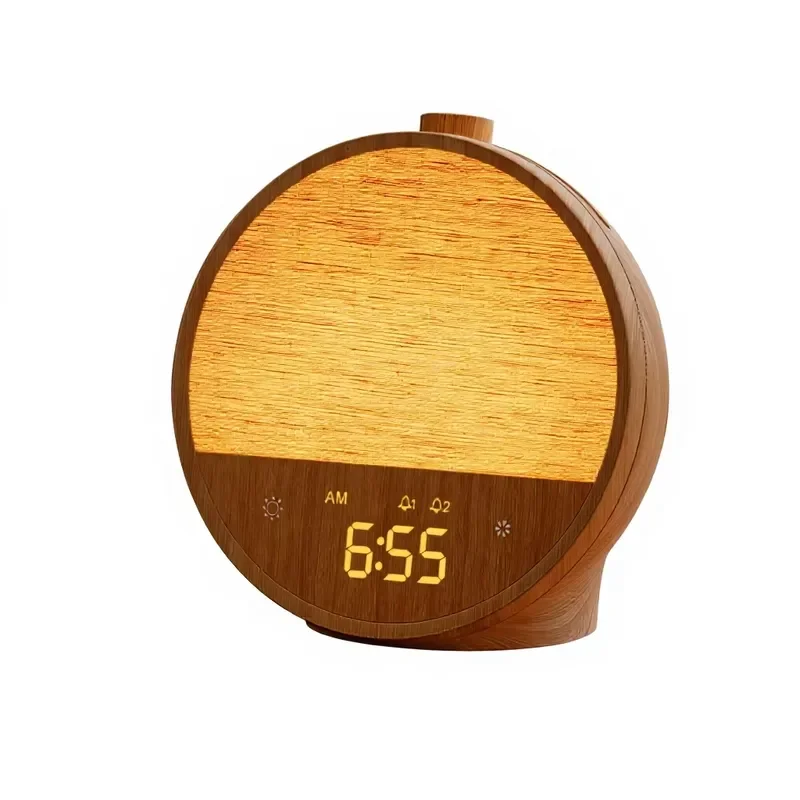 Modern Sunrise Alarm Clock with Simulated Natural Light LED Wake Up Lamp Dual Alarm 10 Nature Sounds Dimmable Night Light for