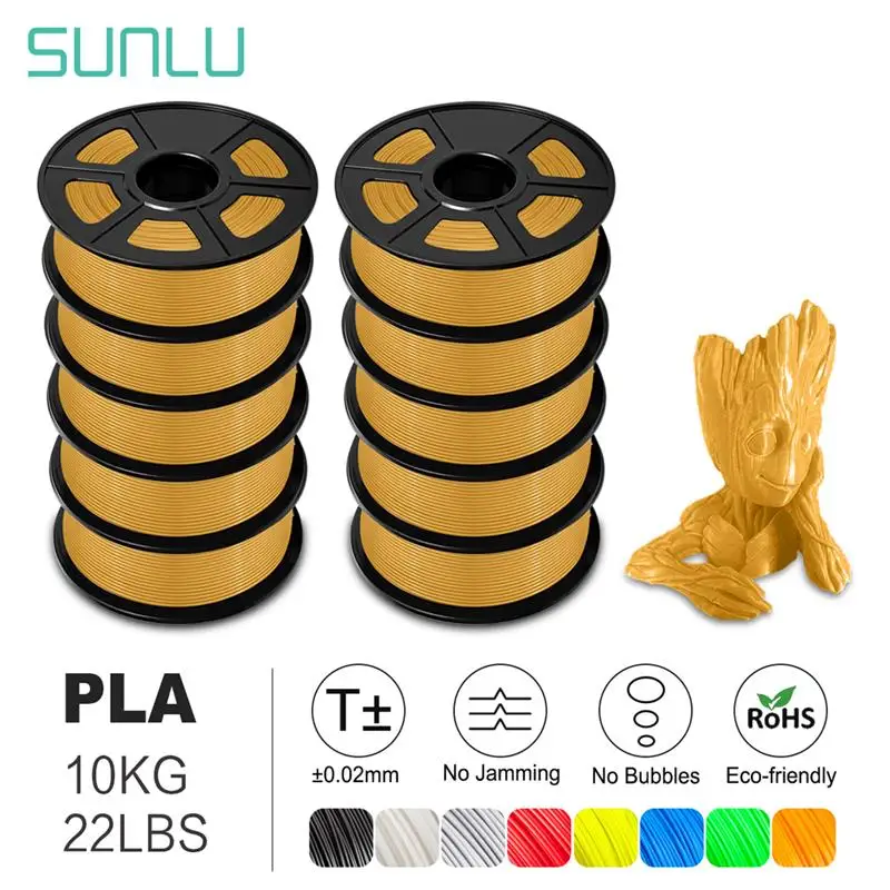 2025 PLA PLUS 10KG PLA 10KG 1KG / Roll 3D Printer Filament PLA For 3D Printers And 3D Pen Eco-friendly Material