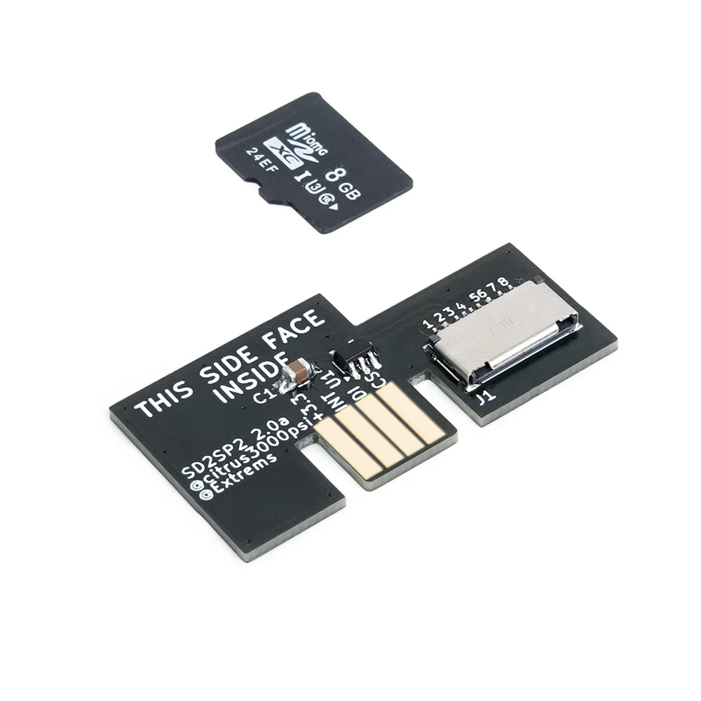 Adaptador de cartão micro sd sd2sp2 v2.0, leitor de cartão tf, jogo suíço, fermentação caseira para ngc gamecube, porta serial 2