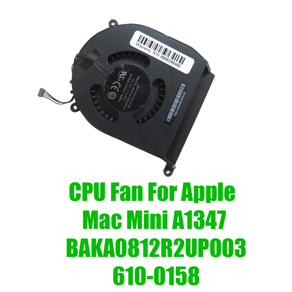 For Apple Mac Mini A1347 BAKA0812R2UP003 610-0158 DC12V 0.6A Replacement Cooling CPU Fan