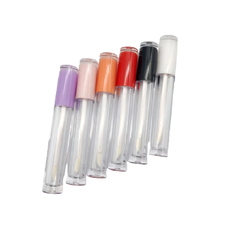 

Transparent LipGlaze Tube Empty 5ml Round Plastic Liquid Lipstick Cosmetic Packing Refillable Container Lip Gloss Tubes 50pcs