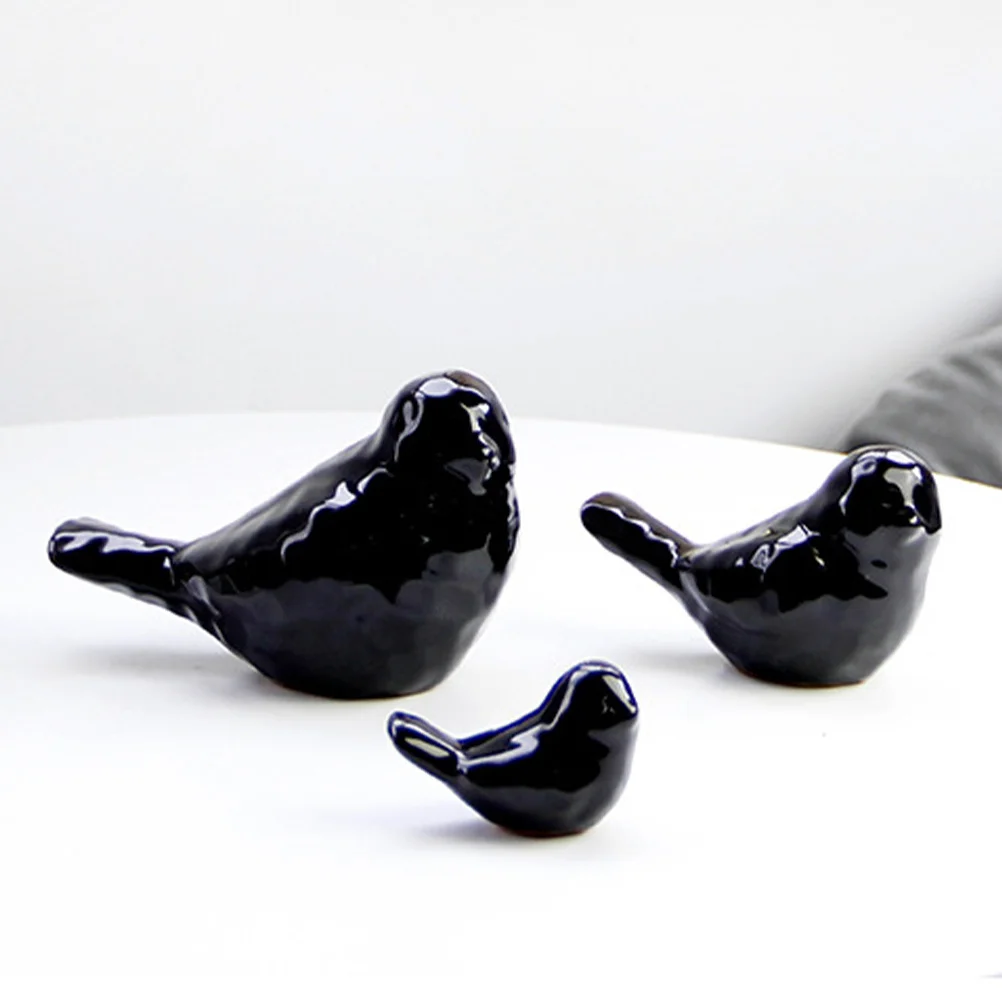 

Porcelain Craft Ceramic Decor Ornament Bird Shaped Figurine Desktop Ornaments Tabletop Animal