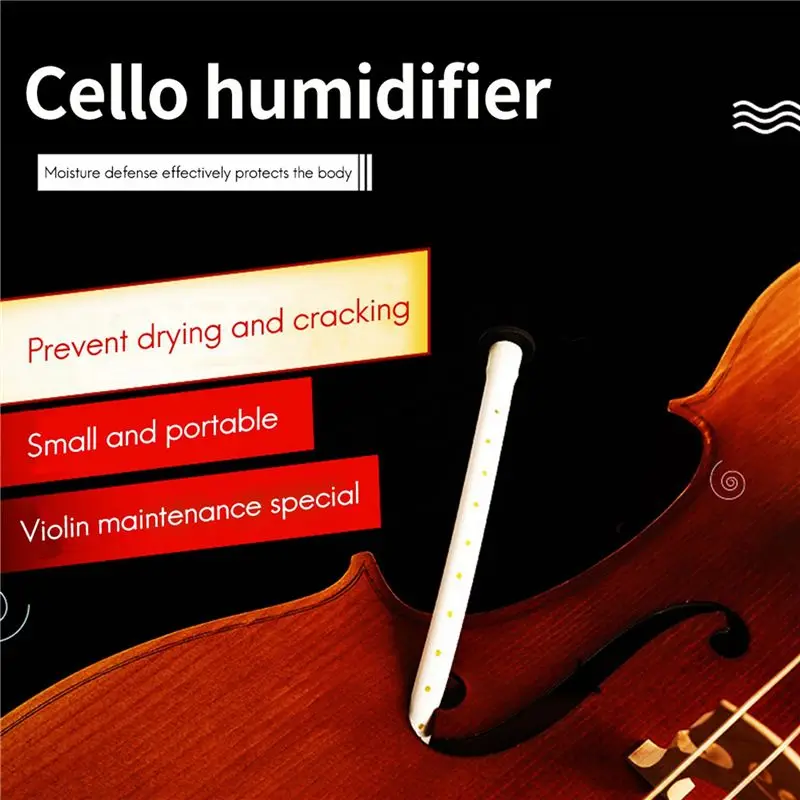NALFI-2X Cello Humidifier Panel Sound Hole Humidifier Tube Maintenance For Violins Cello Musical Instruments Parts