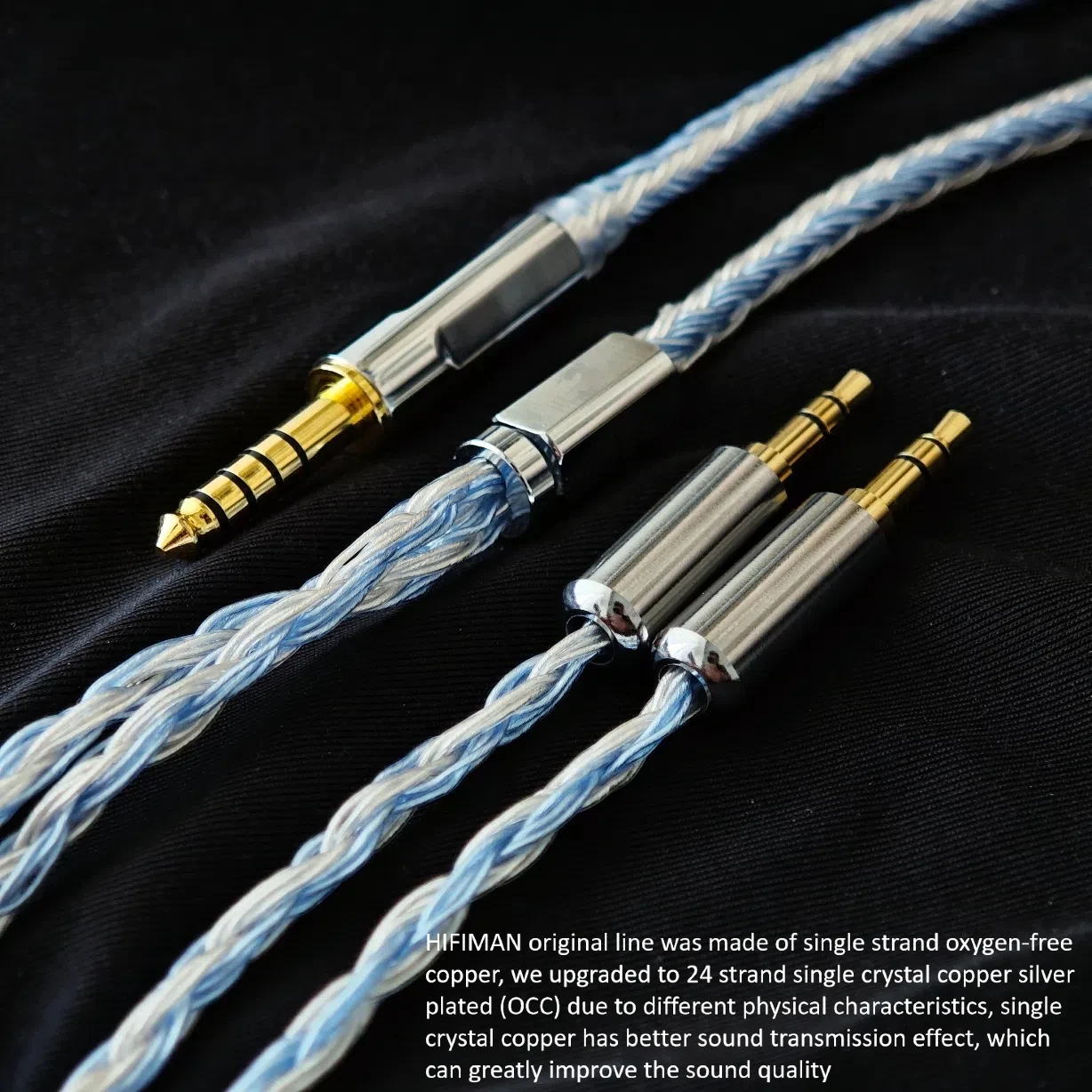 Untuk HIFIMAN Edition XS ANANDA HE400 D5200 T1 T5P Z7 4pin XLR kabel 3.5 2.5 4.4 keseimbangan 6.5 24 Core OCC Silver plating Upgrade