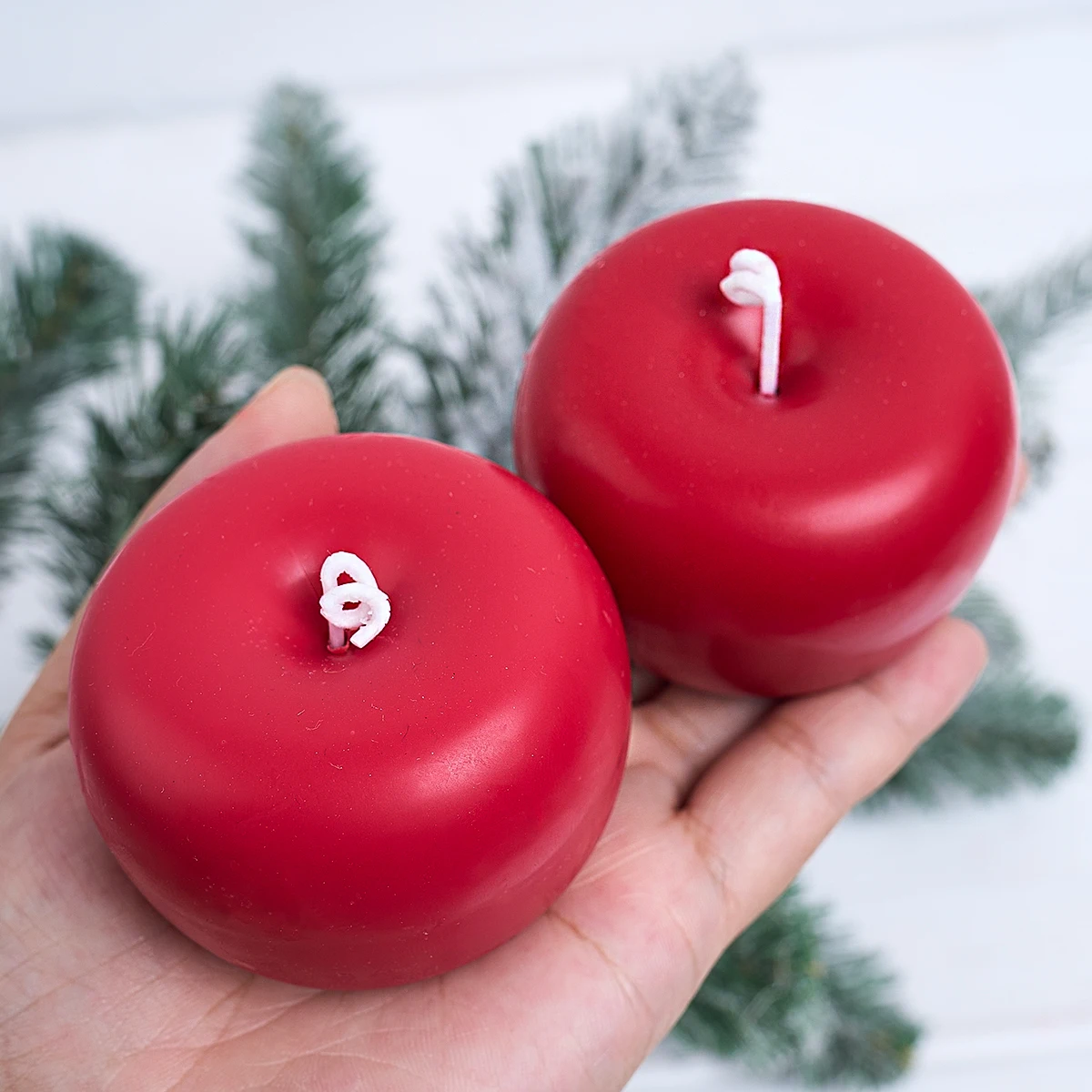 Simulation Apple Candle Silicone Mold DIY Handmade Aromath Soap Plaster Resin Craft Casting Molds Home Christmas Decor Supplies