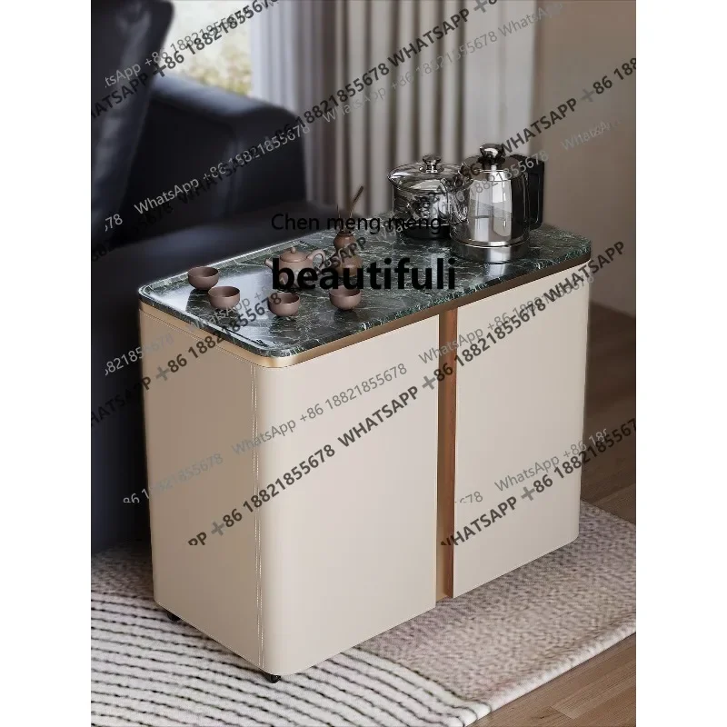 

X Light luxury multi-functional mobile tea cart, small household living room, a few tea tables on the balcony