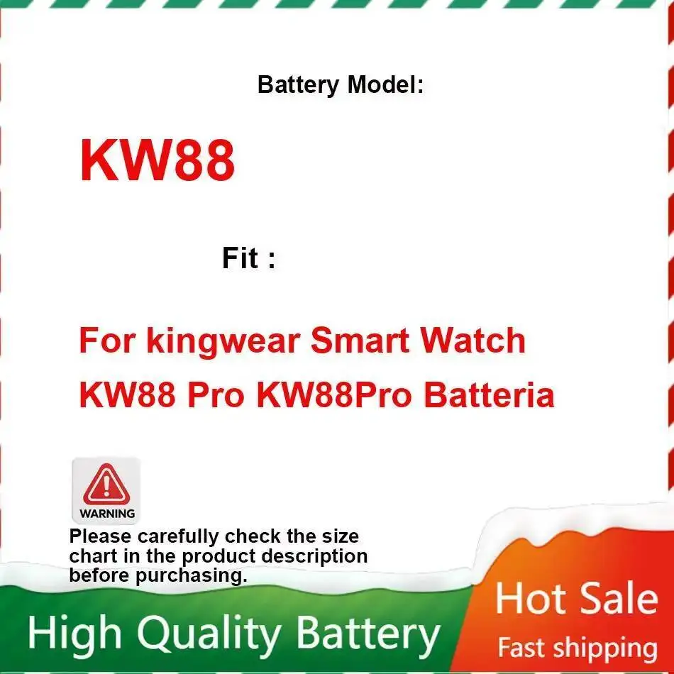 Для умных часов Kingwear KW88 Pro Kw88pro Batteria, безопасный и надежный аккумулятор для умных часов 350 мАч