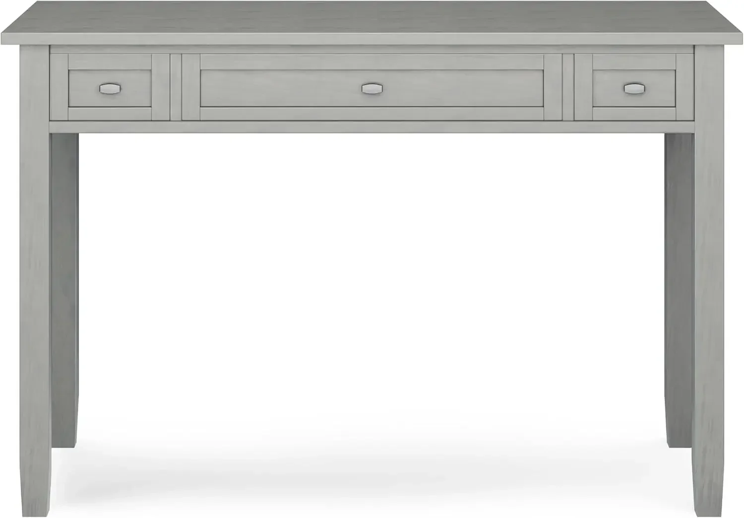 Warm Shaker Solid Wood Transitional 48 Inch Wide Desk in Fog Grey, for The Office Desk, Writing Table, Workstation & Study Table