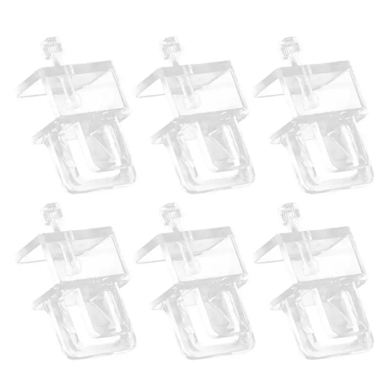 

Q6PE 6pcs Fish Bracket Clear Fish Support Tools Clear Aquarium Fish Glass Cover Holder Landscape Holder