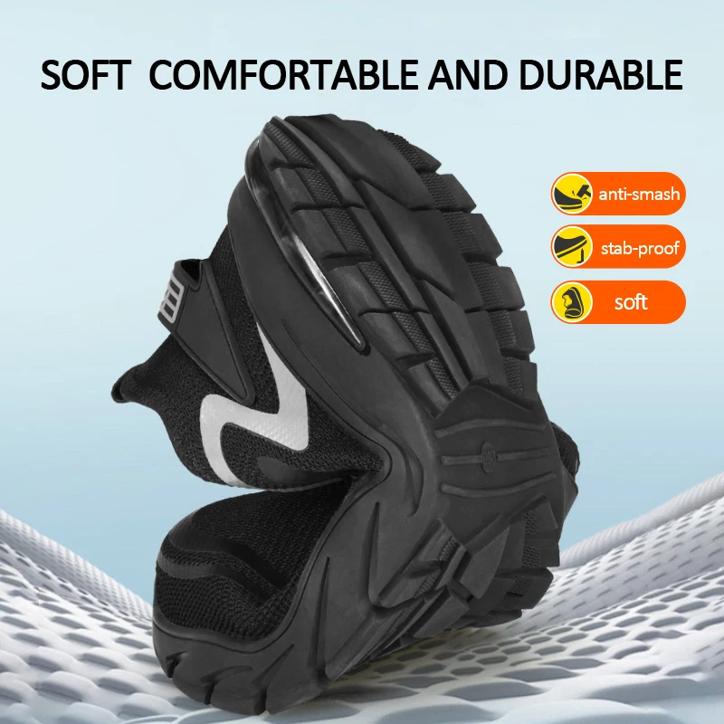 Labor protection shoes Wear-resistant shoes steel head anti-smash and anti-puncture light comfortable non-slip work shoes