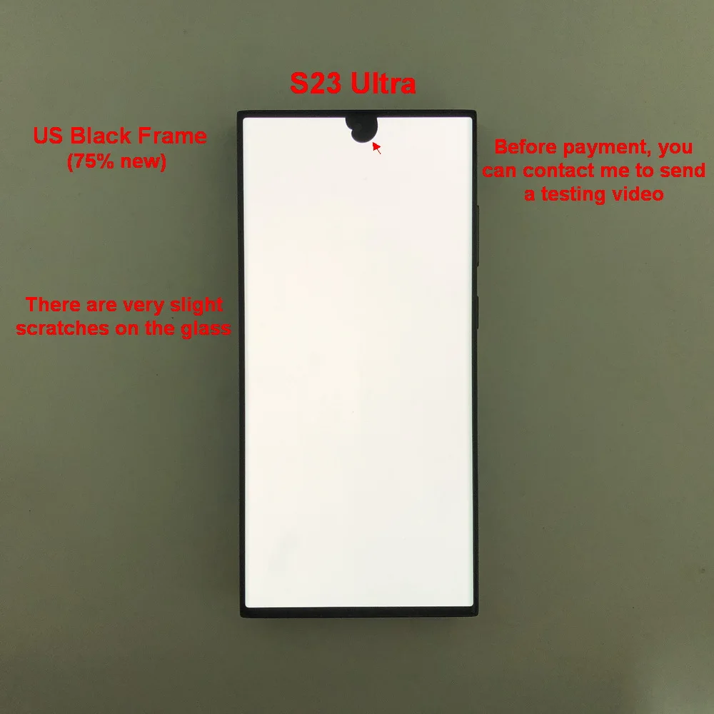 Met gebreken Amoled Voor Samsung Galaxy S23 Ultra 5G Lcd S918B S918B/DS Display Touch Screen Digitizer montage 100% testen