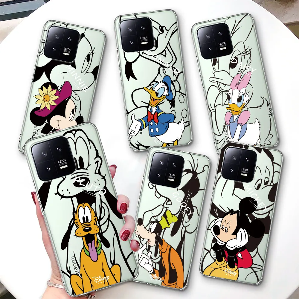 Transparent Case for Xiaomi Mi 11T 13 11 10T 8 9 CC9 A3 CC9E 11i 12 8 9T Pro 10 Lite Soft Cover Disney Mickey Wonderful House