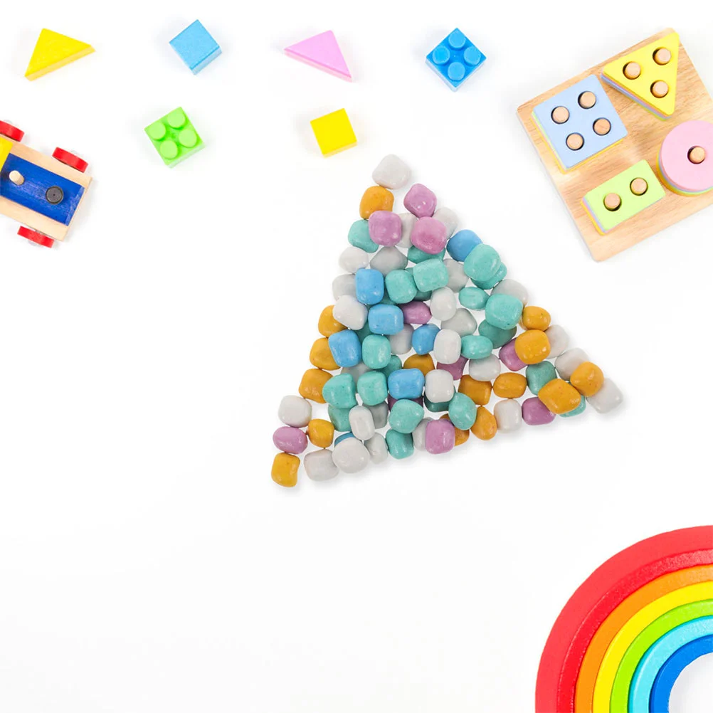 Children's Sand Toys Decorative Rocks for Vase Play Kids Sandbox Garden Stones Colored Sensory Table