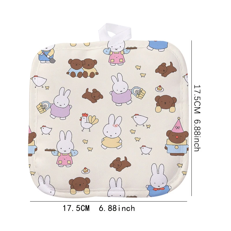 Miffys Rabbit Placemat Tableware Pad Coaster Mug Insulation Pad Table Mat Heat Insulation and Oil-proof Home Dining Plate Mat view 2