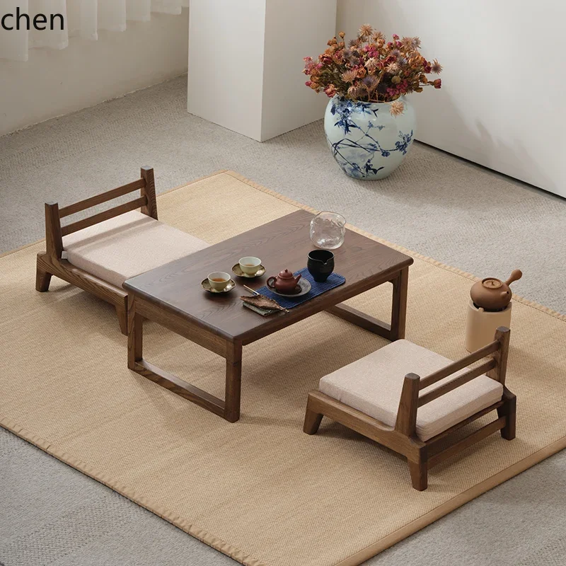 

i5.15 Bay Window Small Table Solid Wood Tatami Tea Balcony Floor Table Home Kang