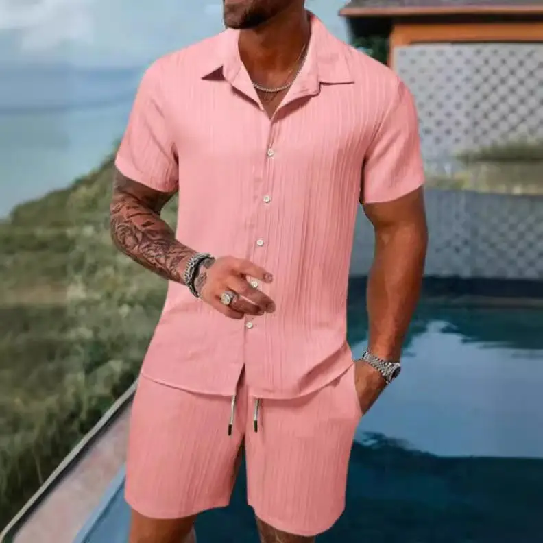 

Мужской повседневный свободный пляжный комплект Svel irt orts, лето 2022, удобная обычная спортивная одежда, бренд Four-le Clover