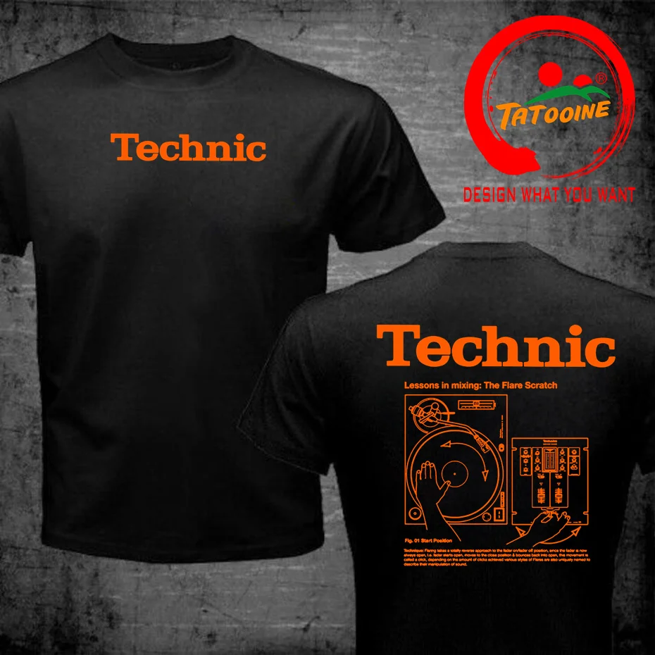 Technics DJ Turntable Music House Techno Electronic Hip Hop T Shirts Men Graphic Streetwear Short Sleeved Birthday Gifts T-shirt