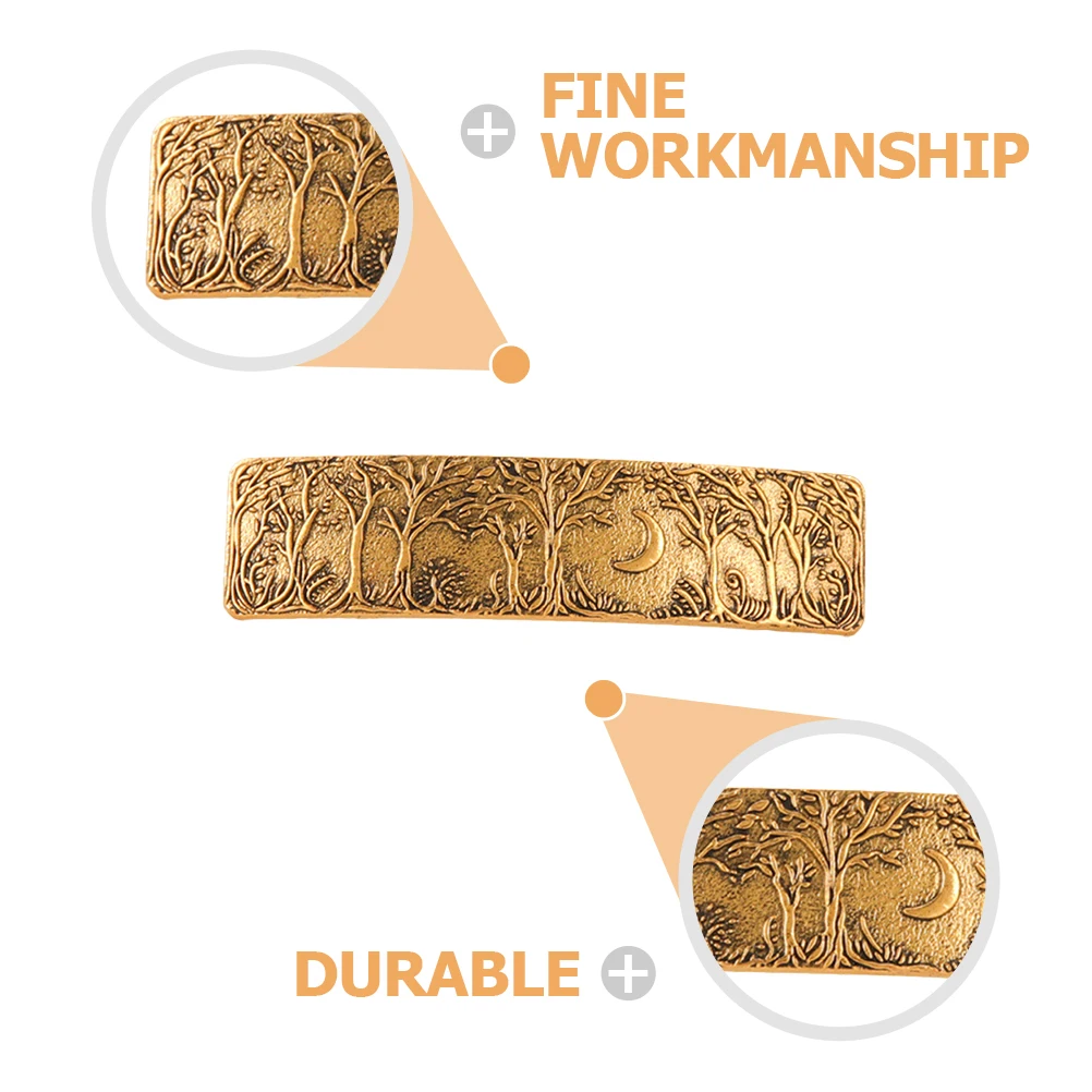 

Elegant Vintage Hair Barrette Decorative Retro Hairpin Women Lady Headdress Metal Barrette Moon Pattern Party Wedding