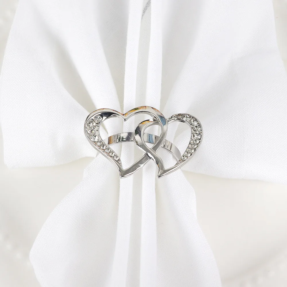 Love napkin ring European style meal buckle napkin ring Valentine\'s Day hotel wedding party table decoration napkin buckle