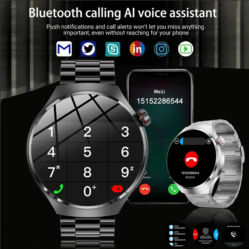 لهواوي GT4PRO ساعة ذكية الرجال ساعة 4 برو AMOLED HD شاشة بلوتوث دعوة GPS NFC معدل ضربات القلب الأكسجين في الدم SmartWatch 2025New