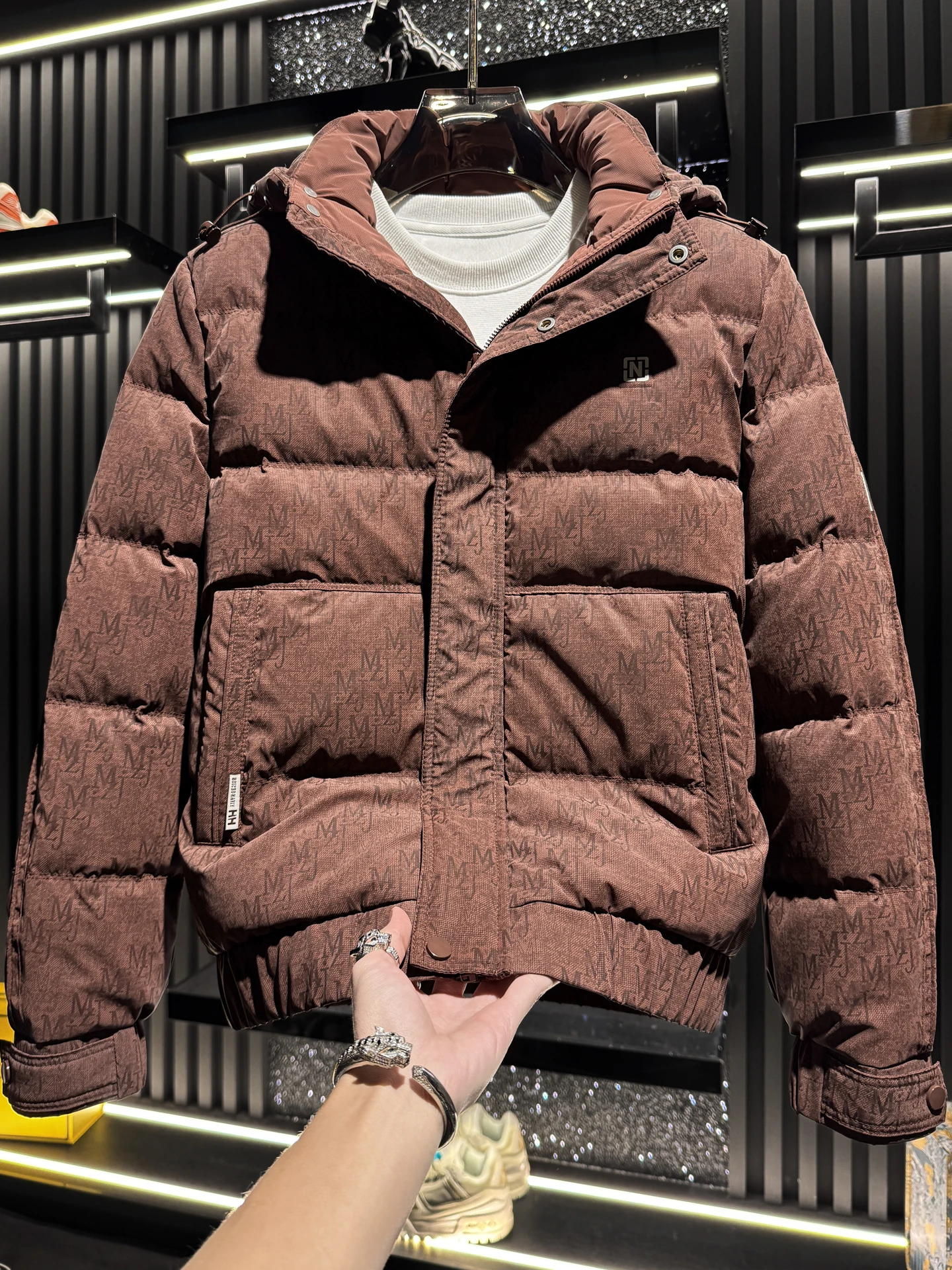 

Winter Thickened Men's down Jacket Hooded Casual Versatile Outerwear Warmth Urban Leisure Regular Fit White Duck down Filling