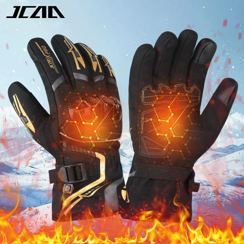 شتاء جديد مقاوم للماء دراجة نارية قفازات دافئة موتو الكربون قفازات واقية شاشة تعمل باللمس موتو Guantes دراجة نارية قفازات ركوب الخيل #4