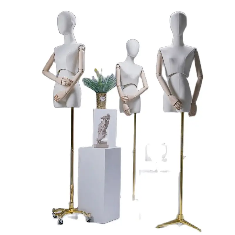 Full Female Sewing Mannequin, Wood Arm, Body Pulley Base, Wedding Twist Split, Adjustable Rack, Cloth Art, D404, 2023