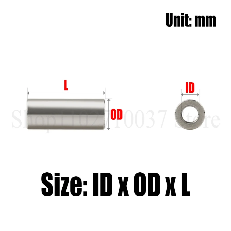 50-200PC M3 M4 M5 M6 M8 SUS Stainless Steel Unthreaded Flat Washer Bushing Gasket Kit Set Round Hollow Standoff Spacer Sleeve