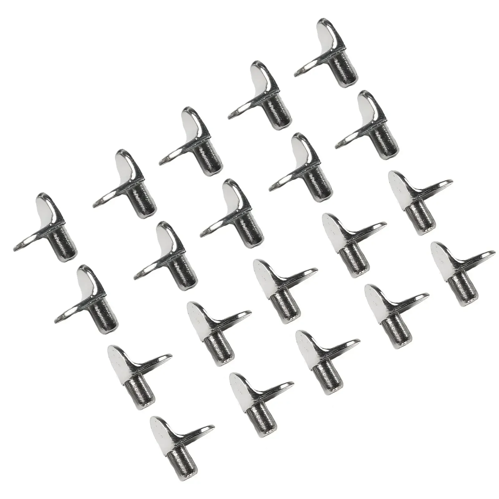 Zinc Alloy Cabinet Bracket Studs Pack Of 20 Silver Shelf Support Pins Strengthen Bookshelves Increase Storage Efficiency