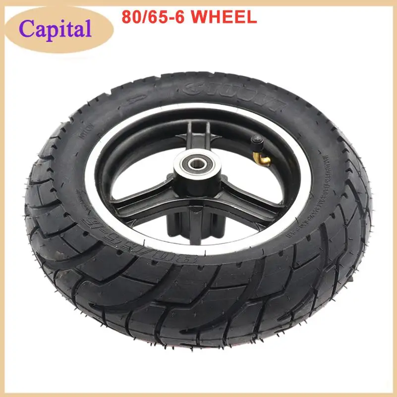

80/65-6 10x3.0 10 Inch wheel with hub and Alloy Disc Brake Rim hub for 10'' Folding Electric Scooter KUGOO M4 PRO
