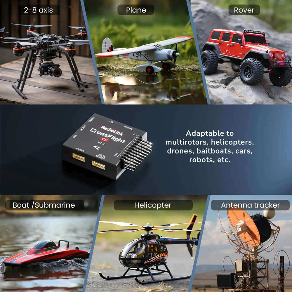 

RadioLink CrossFlight-CE Flight Controller with TS100 GPS for Remote Control FPV Multirotor Racing Drone Airplane Car Boat Parts