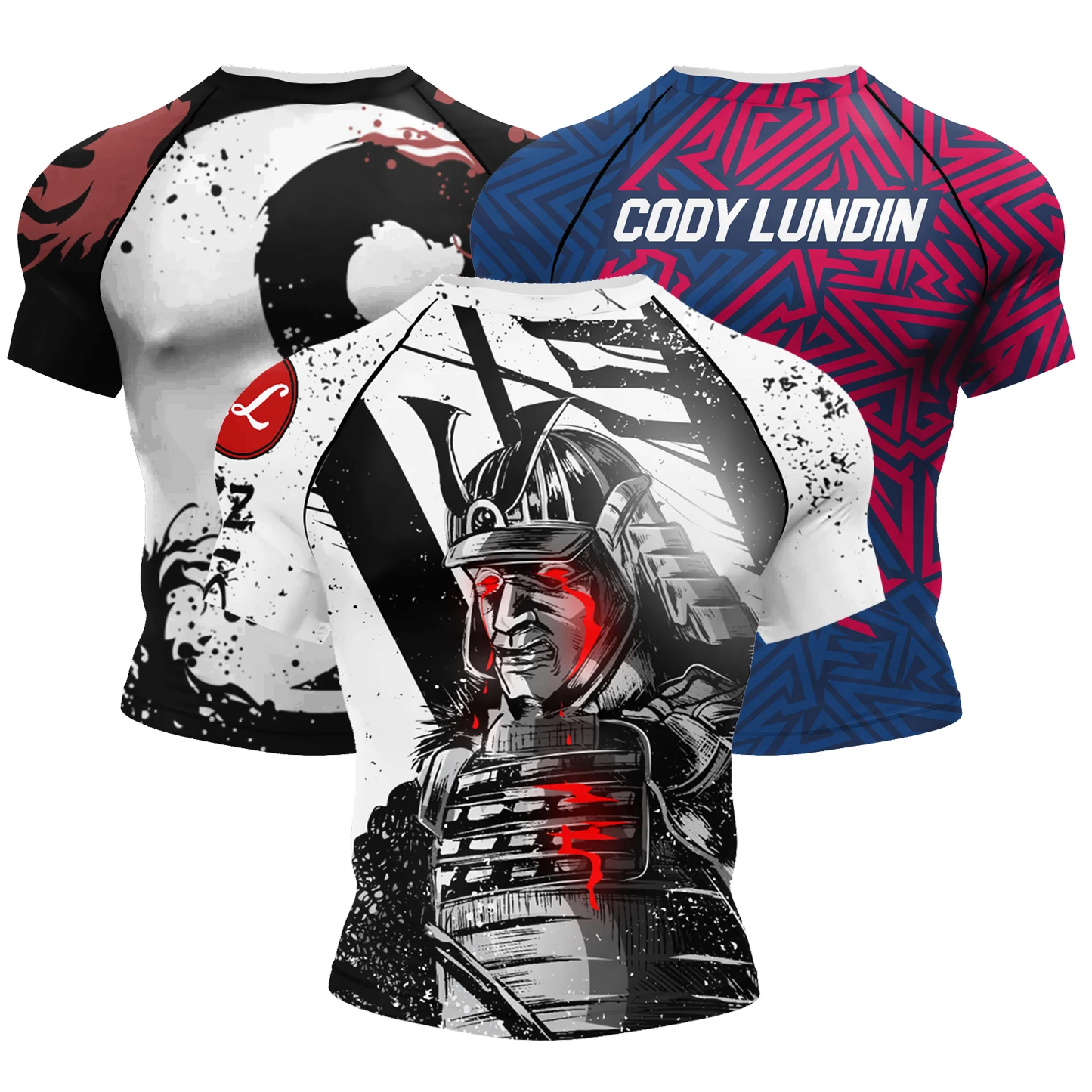 Cody Lundin Poliester Stretch Fitness Bluzka Rashguard No Gi Bjj Odzież sportowa Męska Jiu Jitsu Kimono MMA Kickboxing Jersey Tees