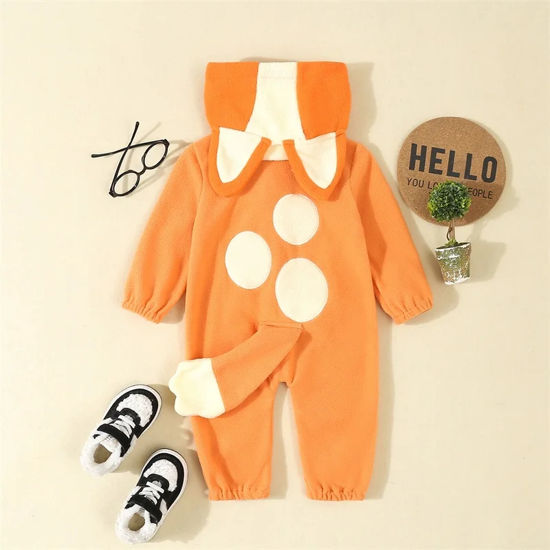 Adorable Dinosaur  Costume with Spikes and Tail for Infant Toddler Halloween Party Dress-up Outfit