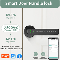 Tuya Smart Home Bluetooth Digital Electronic Lock Fingerprint Door Handle Smart Life Devices Home Security System