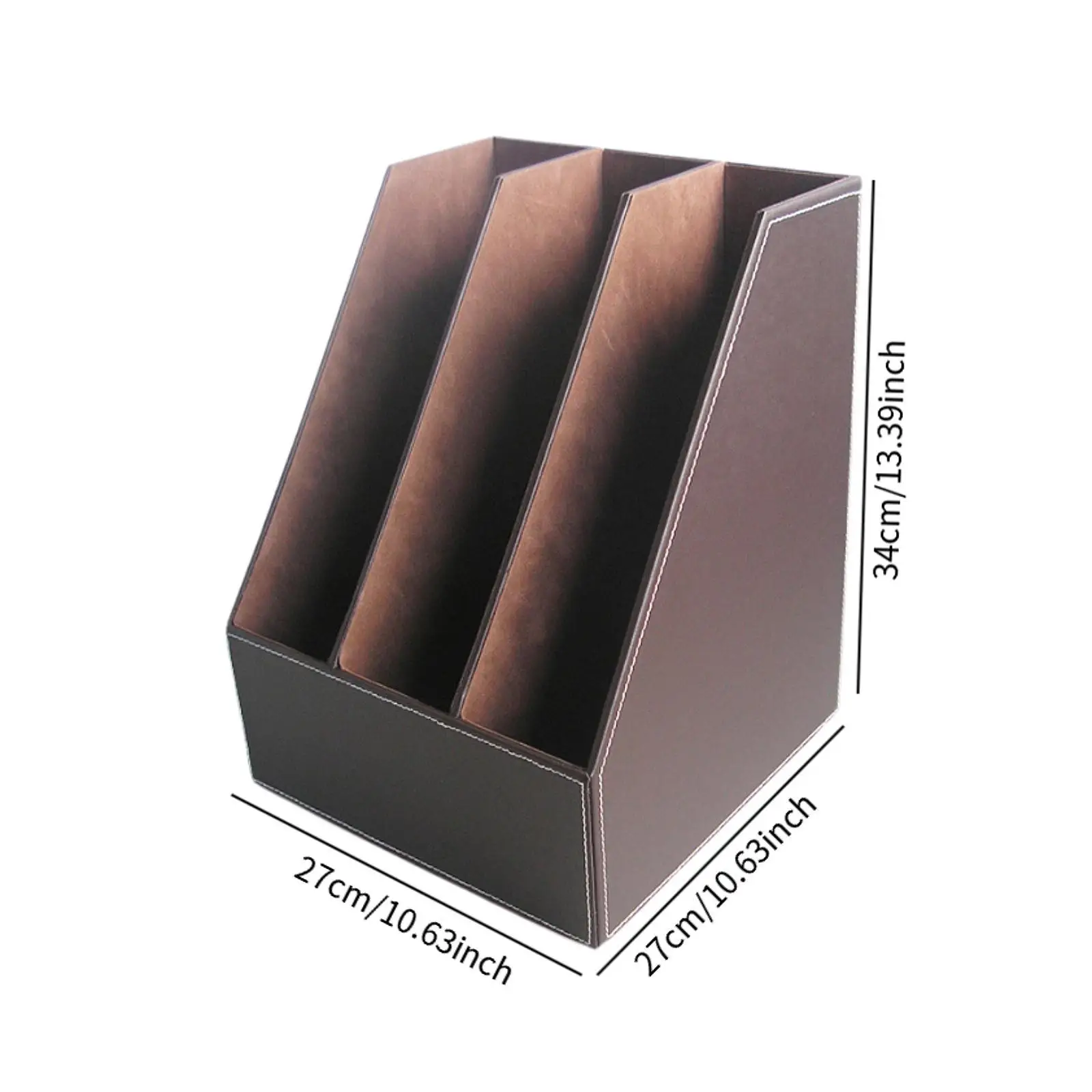 Desk File Organizer Business Office Supplies 3 Grids Versatile Magazine Rack File Box for Workspace Tabletop Home Bedroom Office