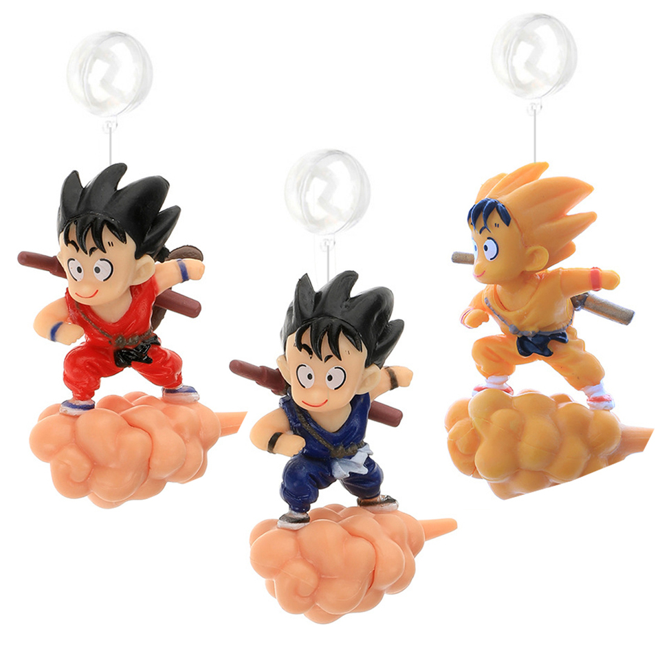  Anime Dragon Ball Son Goku Q Version Mini Action Figure PVC Model Toys Car decoration fish tank water feature pendant Gifts 