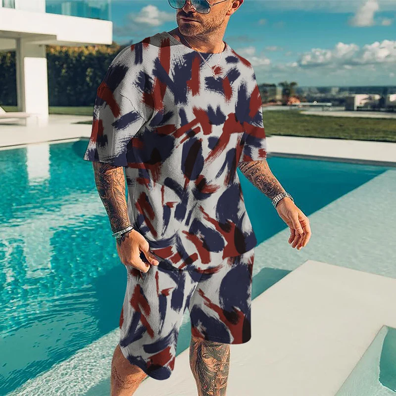 

Мужская футболка с принтом fiti, комплект orts, повседневная спортивная одежда с принтом fiti, полиэстер 00% ort Sve, летняя молодежная одежда