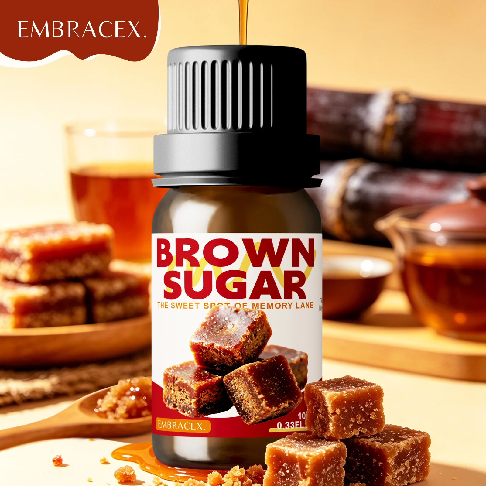 10ml Brown Sugar Fragrance Oil, Autumn Atmosphere, Suitable for Car Diffusers, Candle Making, Indoor Fragrance, Autumn Gift