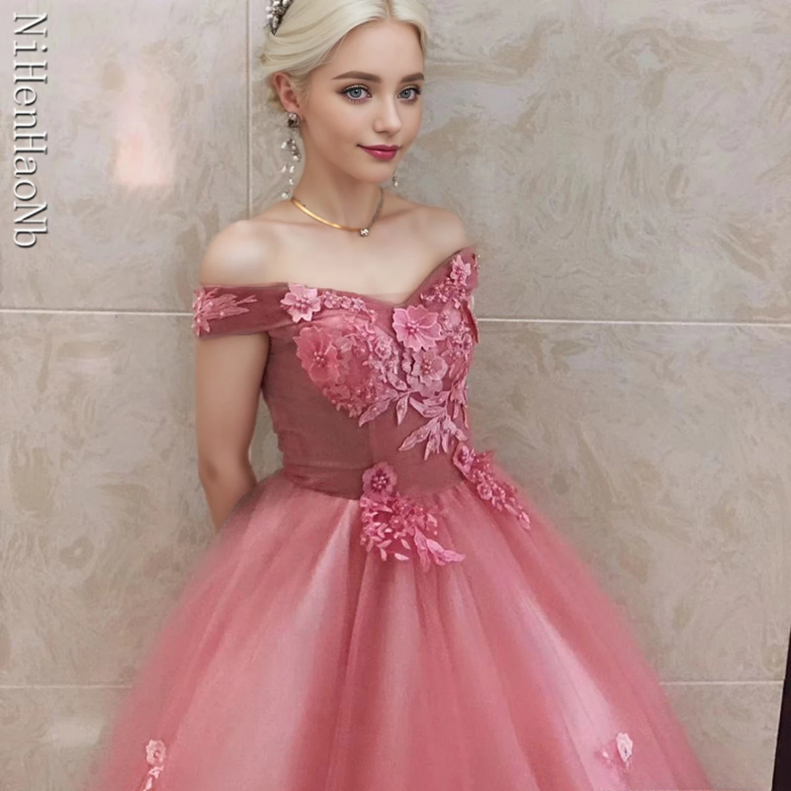 Pink 18 Colors Quinceanera Dresses Sweet Flower Party Evening Dress Luxury Lace Ball Gown Real Photo Prom Dress Boho Vestidos