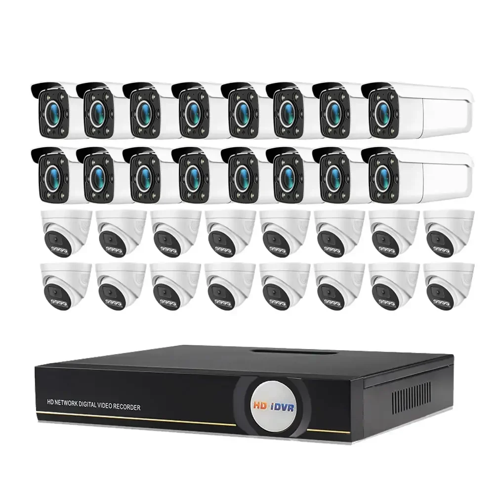 New KORANG 32 Channel Bullet 4K 8MP PoE NVR CCTV Kit Surveillance Security Camera System
