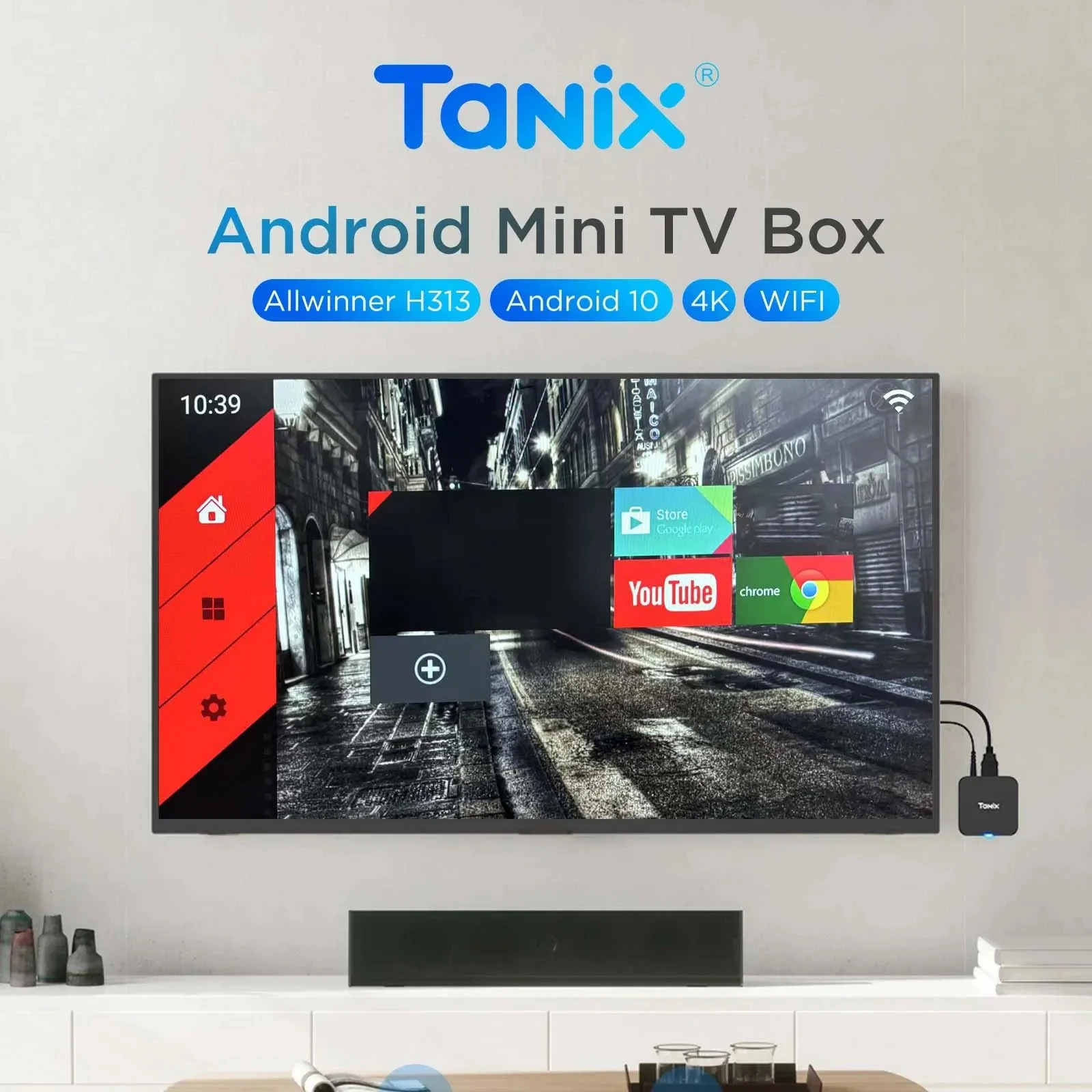 جهاز استقبال تانيكس TX1 Allwinner H313 رباعي النواة يعمل بنظام أندرويد 10 يدعم IR Romate وTiktok وYoutube وWIFI 2.4G و4K ومتعدد اللغات يعمل بنظام أندرويد